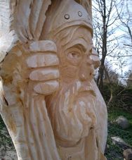 woodspirit Niels Ebbesen træskulptur i søften